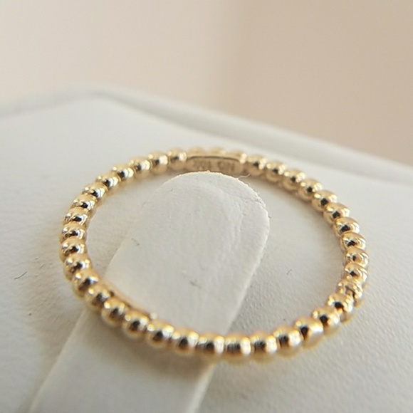 10k Solid Yellow Gold cable Stackable Wedding Band - Picture 7 of 8